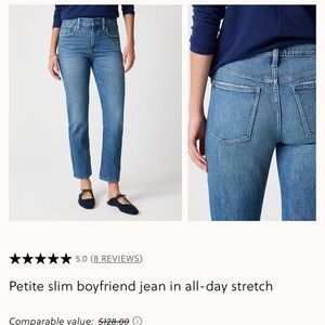 J. Crew Factory Women's Blue Boyfriend Jeans